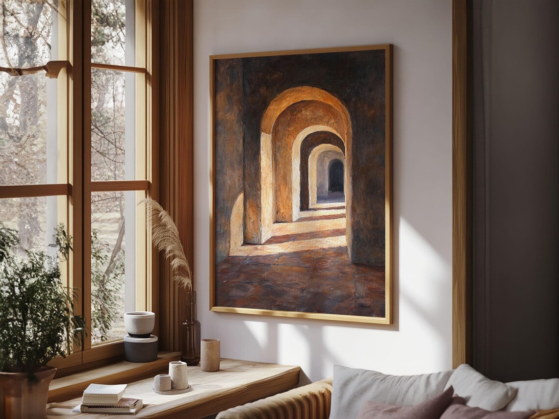 Sunlight Through The Pillars, Moroccan Style Art Print - Image 6