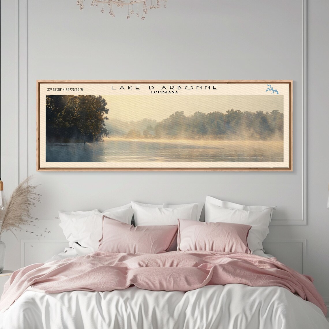 Lake D'Arbonne Louisiana Golden Morning Fog Cypress Glow Travel Poster - Image 4