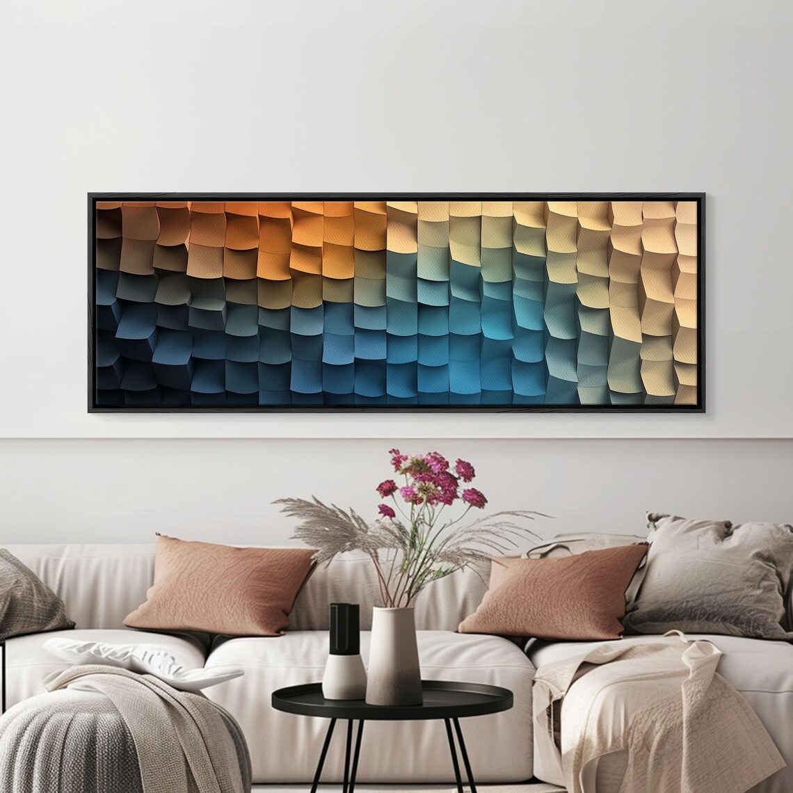Abstract Art Coastal Cubism, Geometric Decor