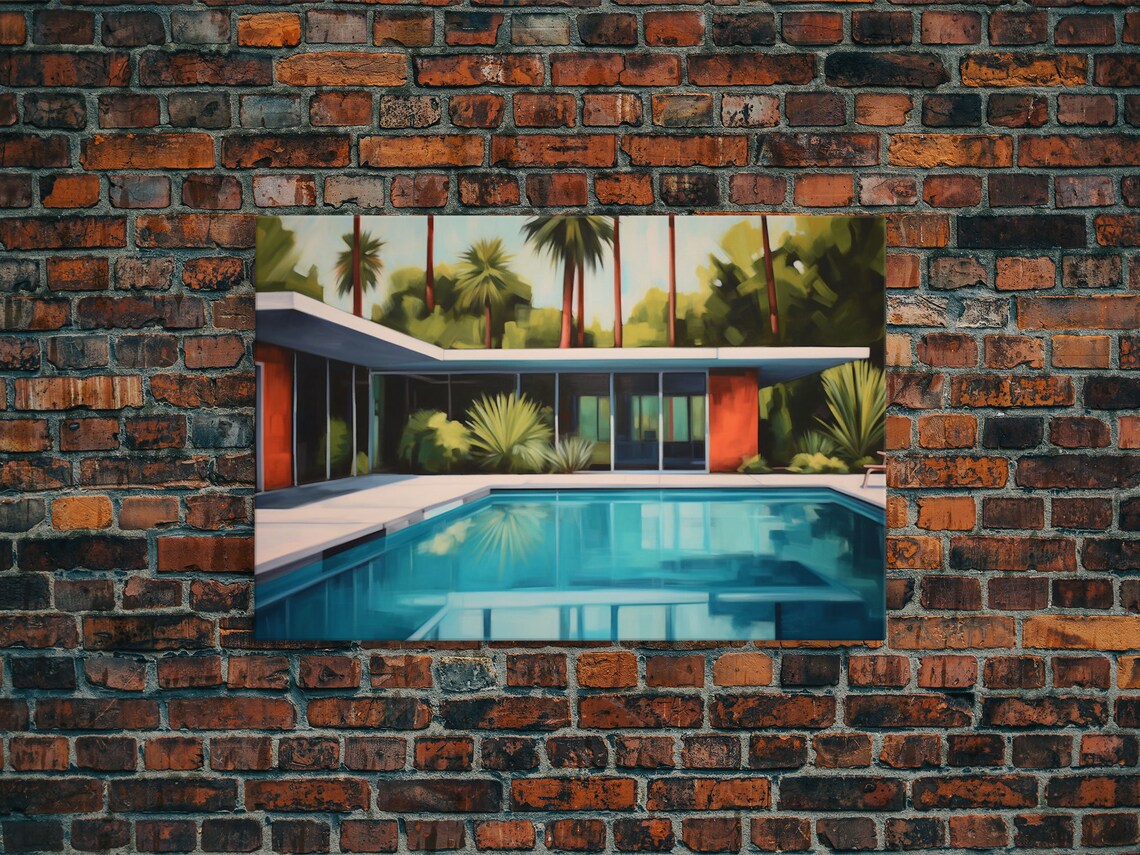 Mid-Century House Retro Architecture Art Print
