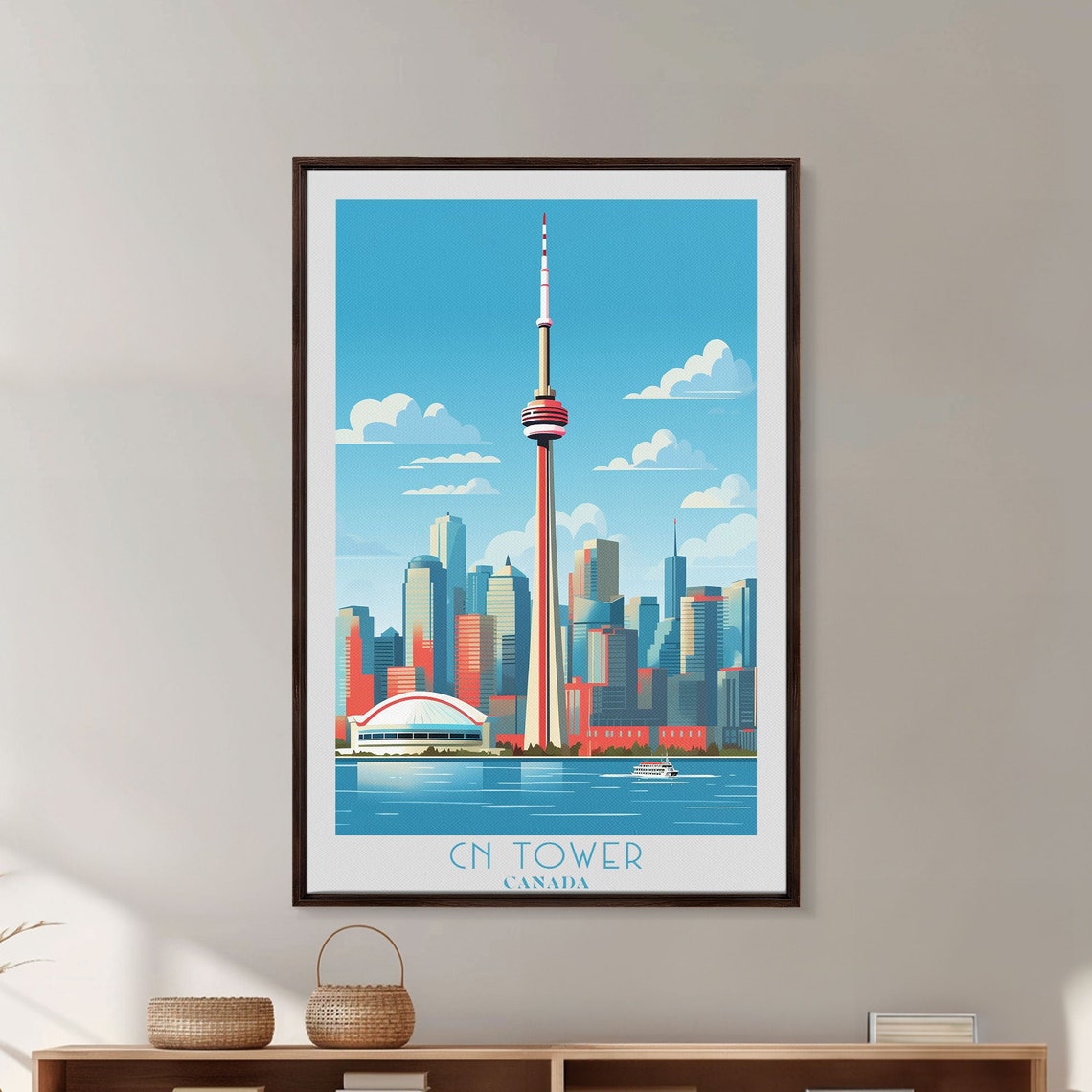 CN Tower Toronto Canada City Skyline Waterfront Blue Sky Travel Poster - Image 5