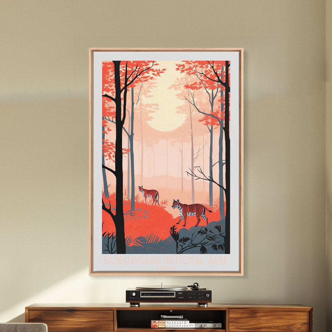 Bandhavgarh National Park India Tigers Misty Forest Sunrise Travel Poster - Image 6
