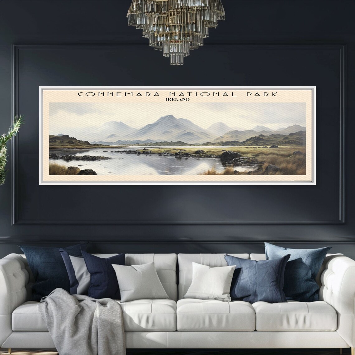 Connemara National Park Ireland Misty Mountains Lake View Travel Poster - Image 4