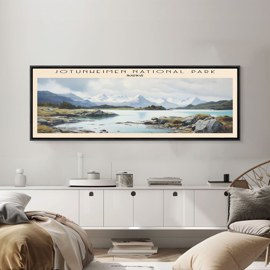 Jotunheimen National Park Norway Alpine Lake Peaks Vintage Travel Poster - Image 4