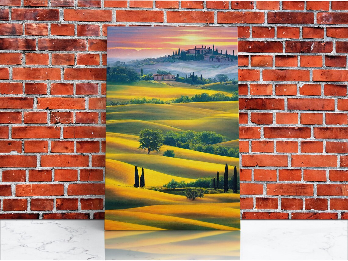 Italian Countryside Sunset Art Print, Italy Landscape - Image 4