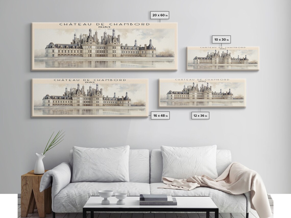 Chateau De Chambord France Panoramic Travel Poster - Image 2