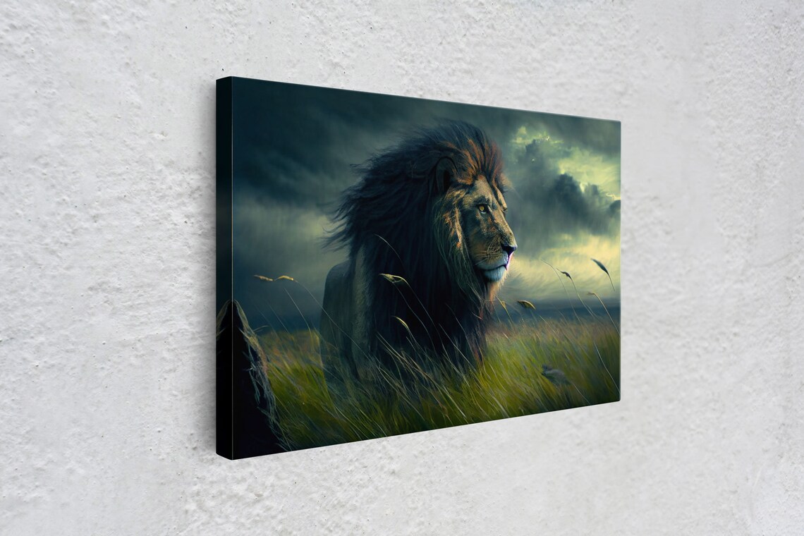 Lion Watercolor Art Print, Majestic Wild Animal - Image 4