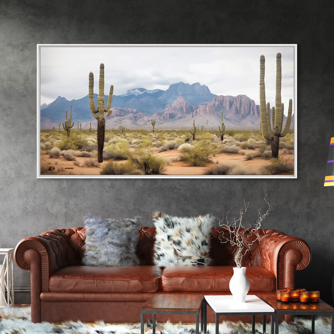 Desert Cactus Wall Art Print, Southwestern Decor