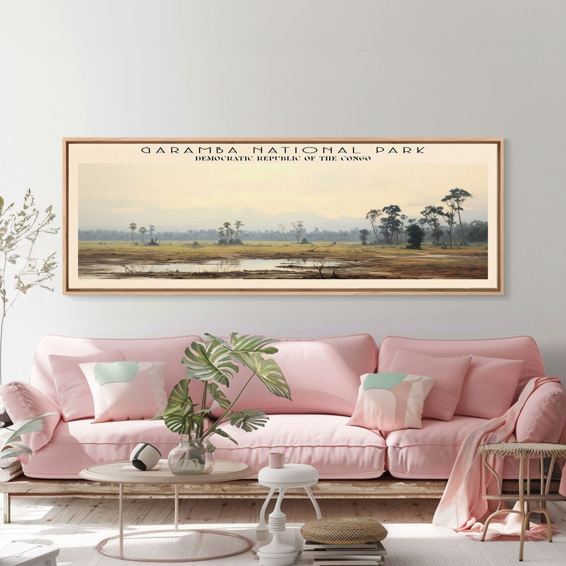 Garamba National Park Democratic Republic Congo Savanna Vintage Travel Poster - Image 4