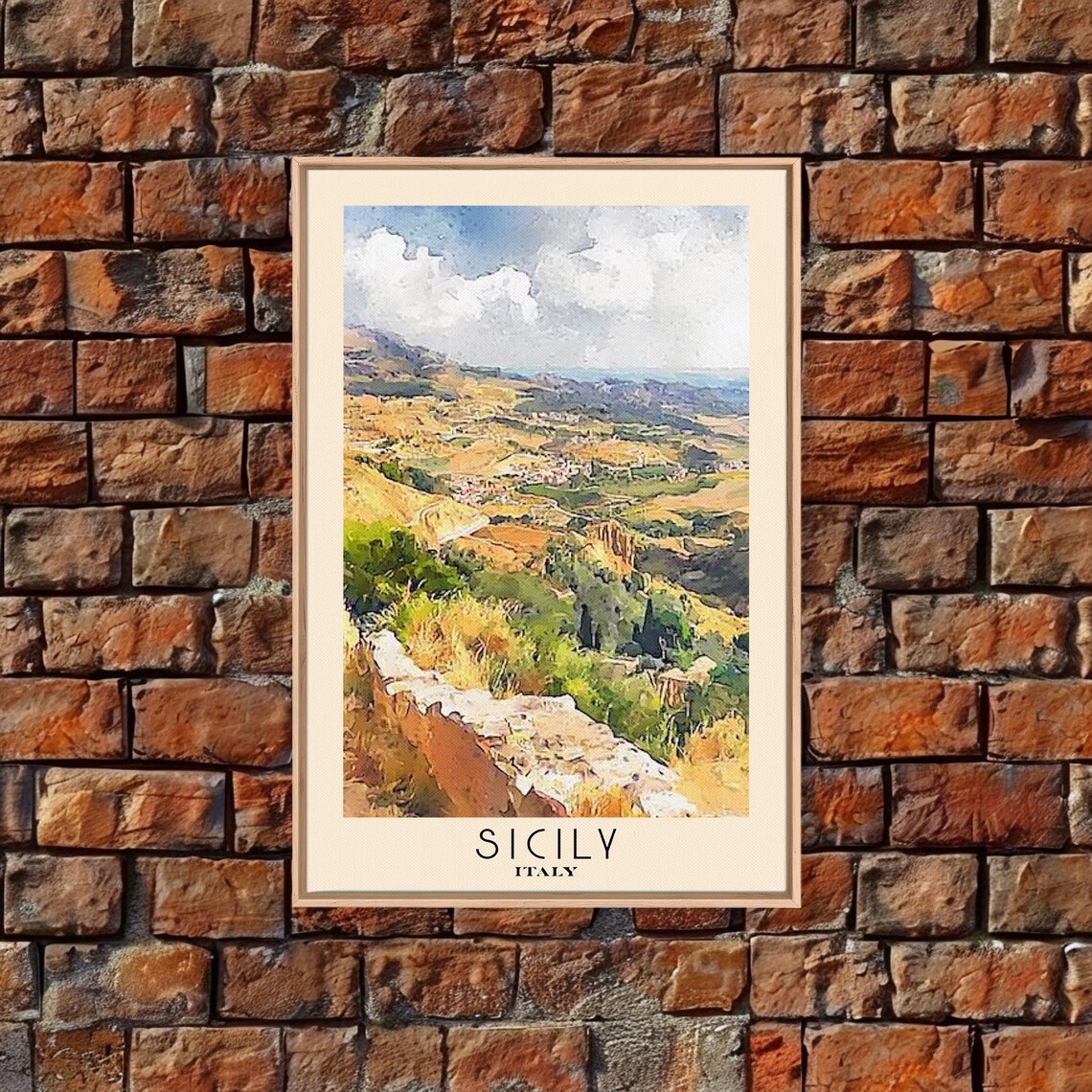 Sicily Italy Watercolor Beach Vacation Art Print - Image 5