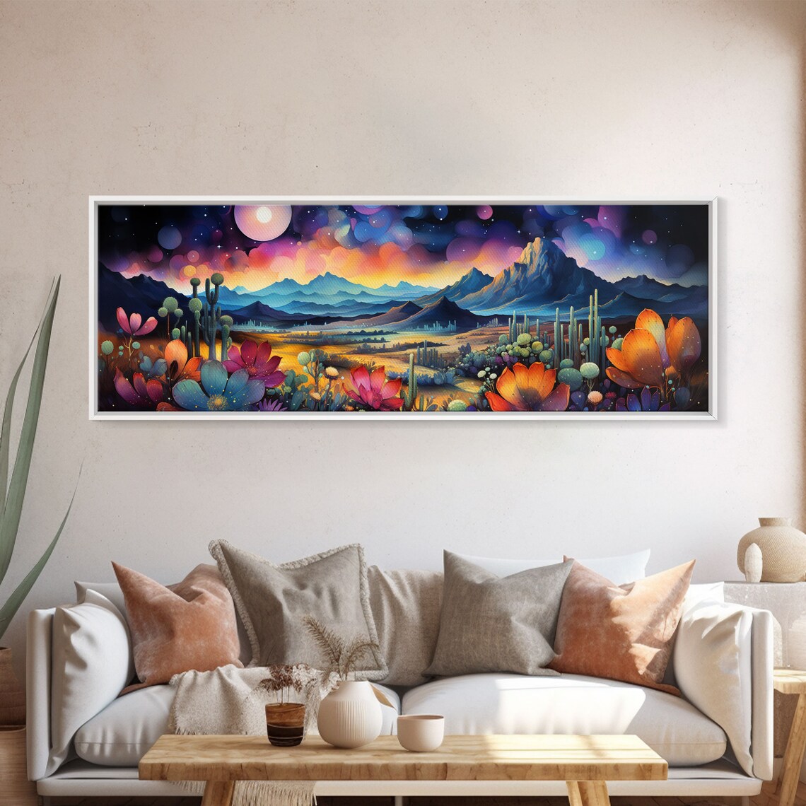 Starry Night Over Southwestern Desert, Van Gogh-Inspired - Image 5
