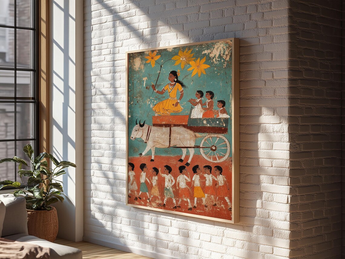 19th Century Folk Art, Chicano Rustic Art Print - Image 4