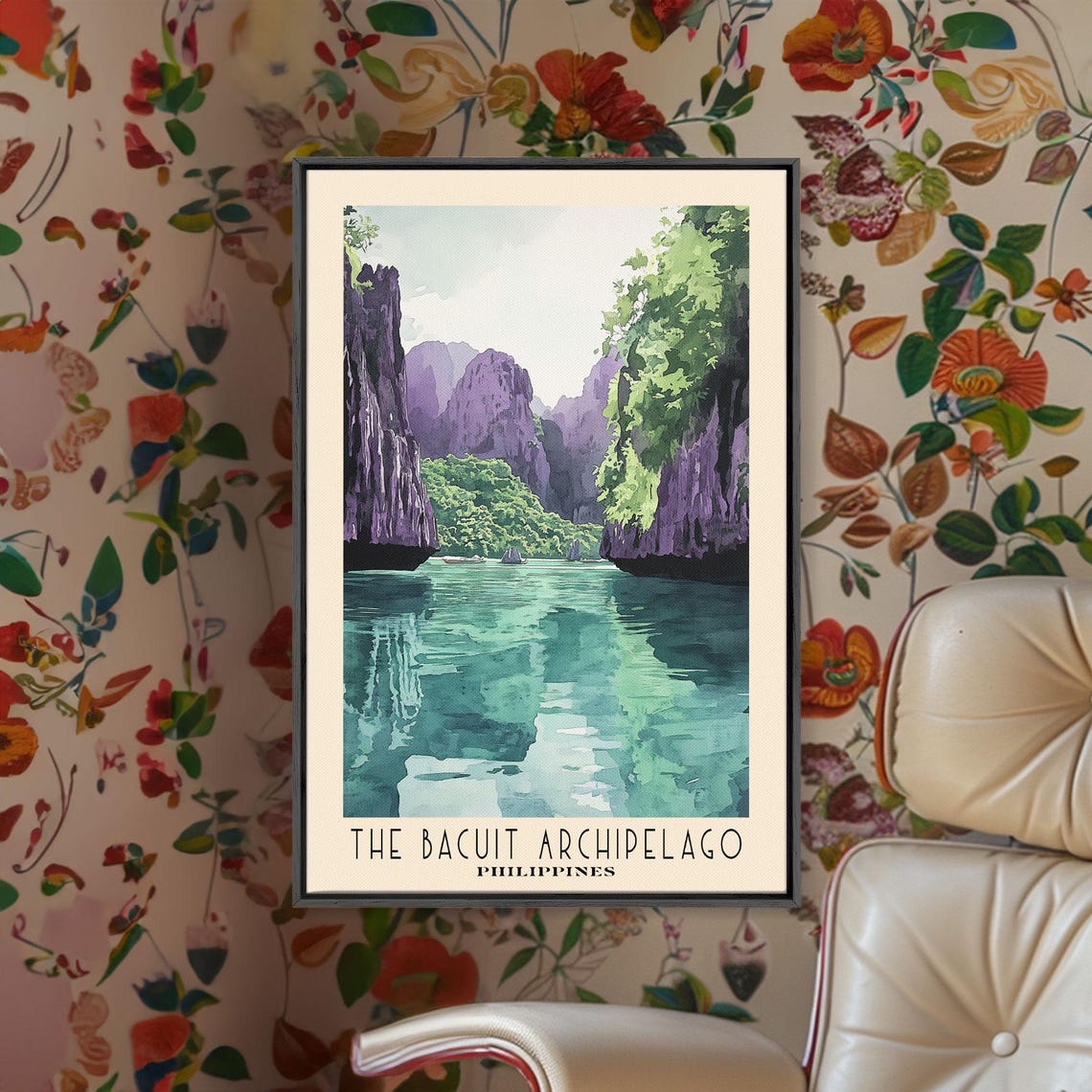 Bacuit Archipelago Philippines Limestone Cliffs Emerald Lagoon Poster