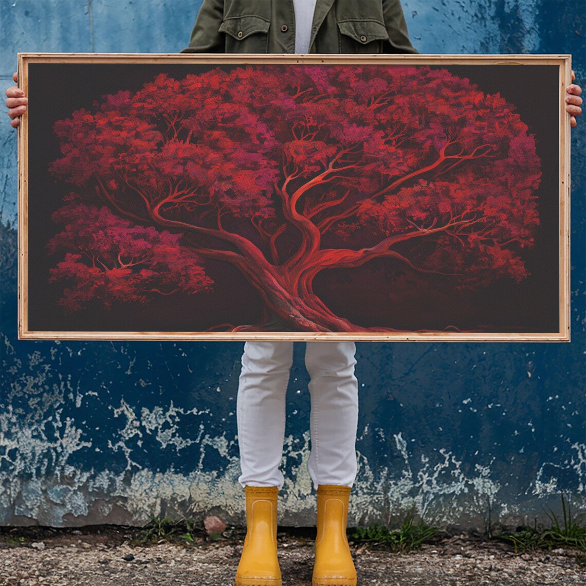 Blood Red Tree Fantasy Horror Art Print - Image 5
