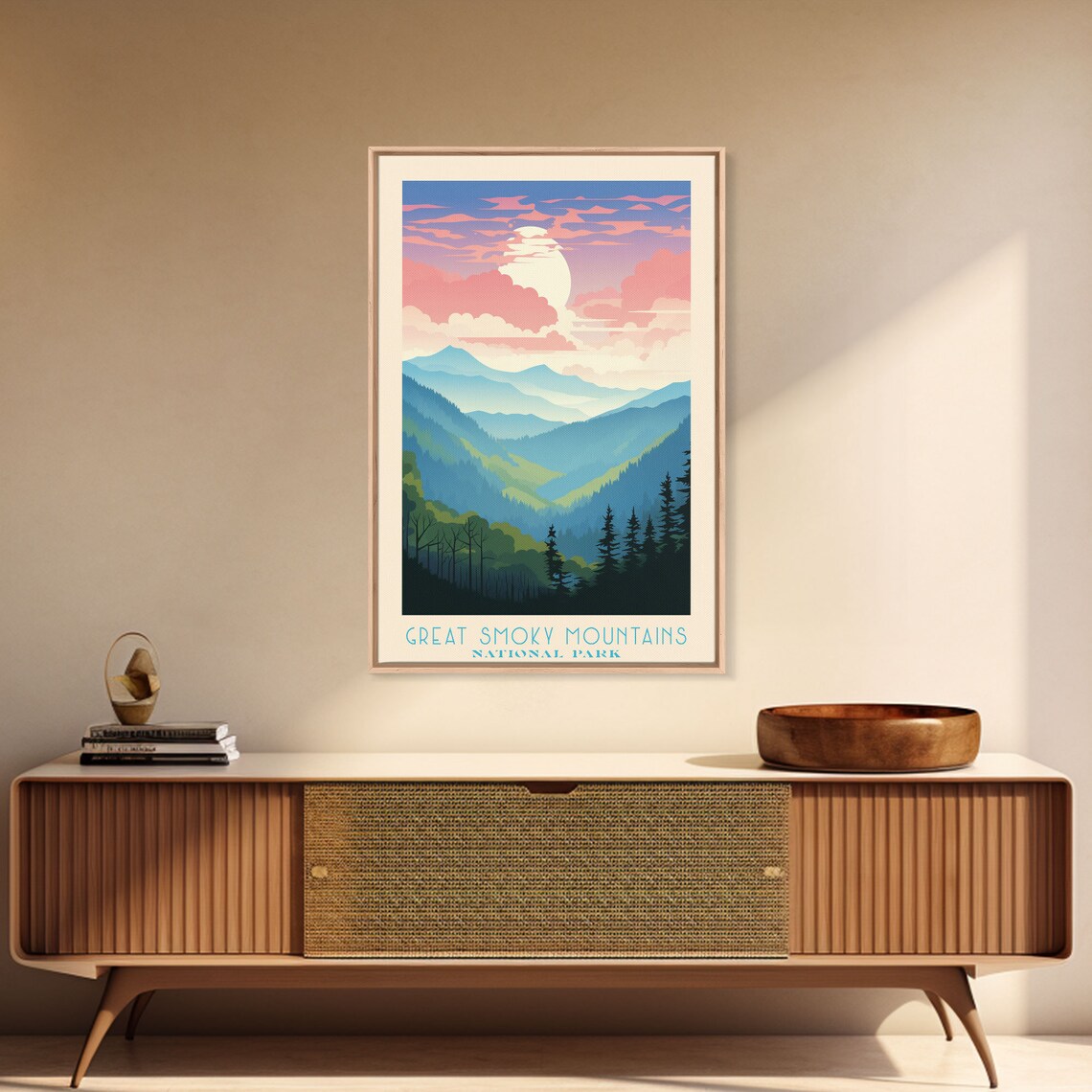 Great Smoky Mountains National Park, Mid-Century Art Print - Image 3