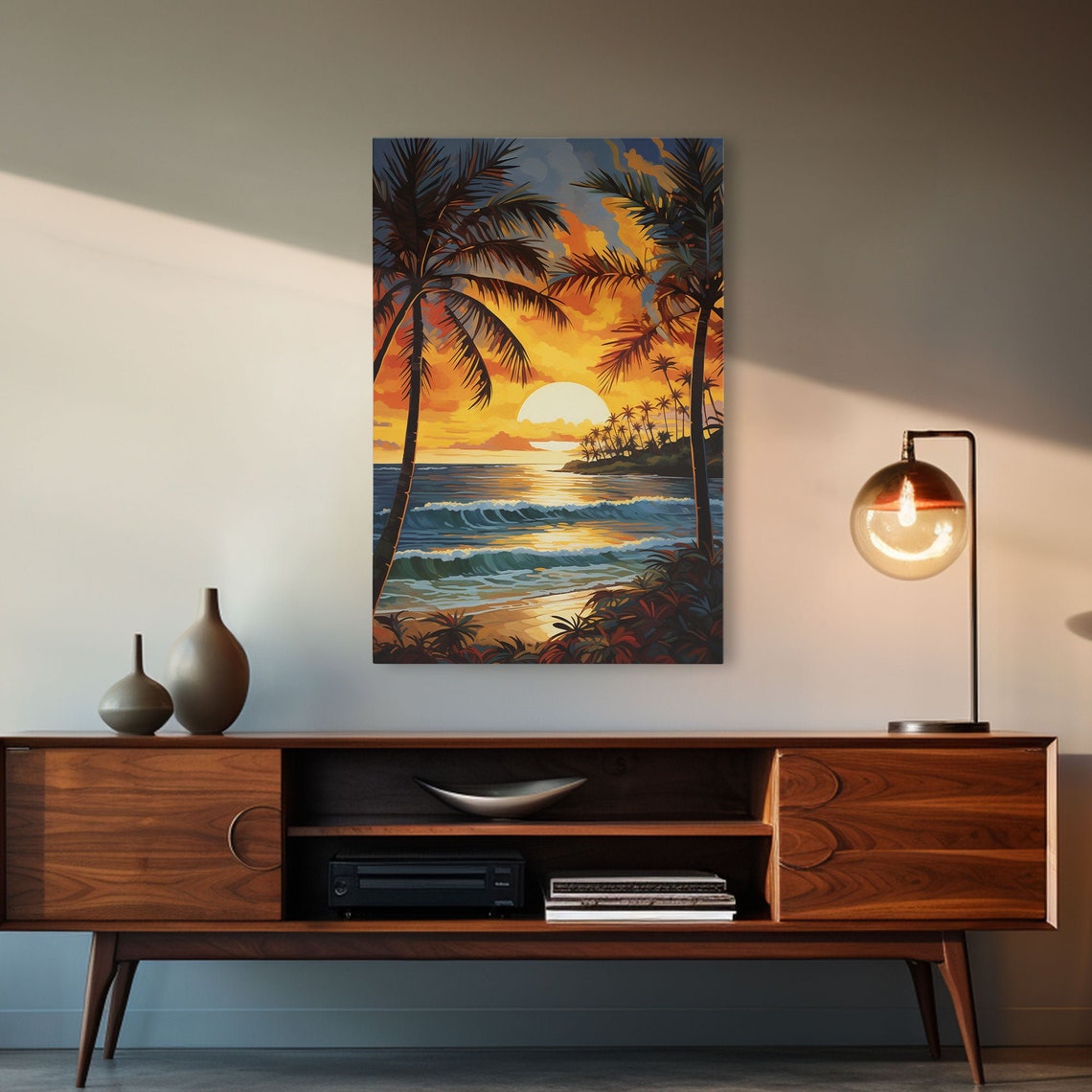 Beach Wall Print Tropical Wall Art Sunrise Wall Art Print Wall Art Vertical Print Entryway Prints Dorm Room Art Office Decor - Image 4