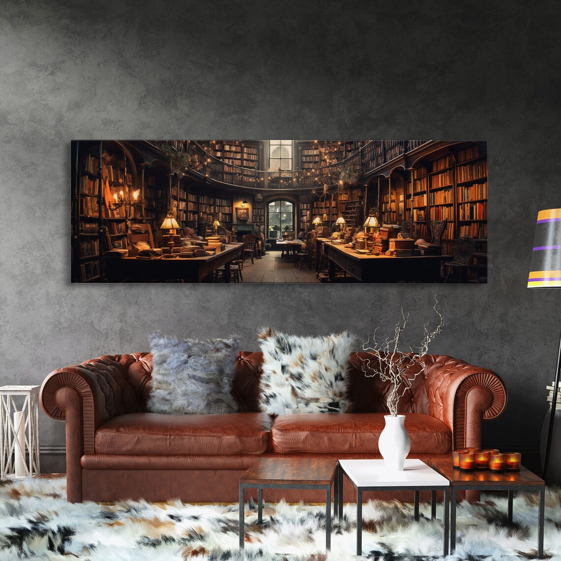 Paris Book Shop, Victorian Oil Painting Poster - Image 3