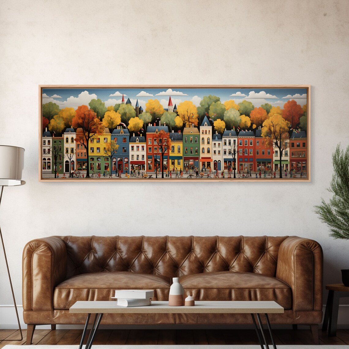 Boston Row Houses, 1800s Panoramic Travel Poster - Image 5