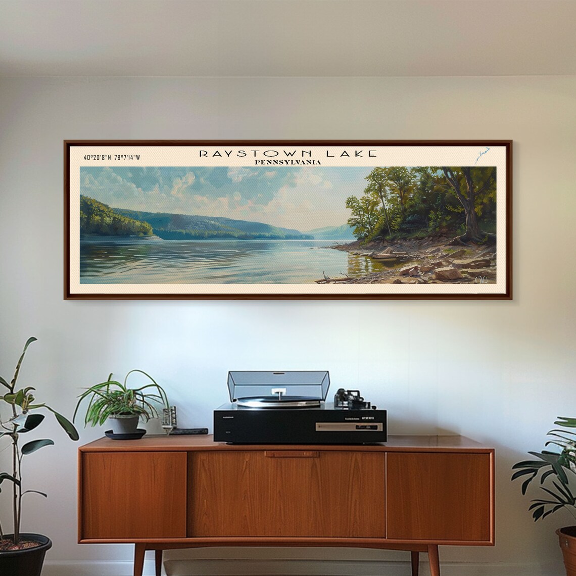 Raystown Lake Pennsylvania Wooded Shoreline Calm Water Travel Poster - Image 2