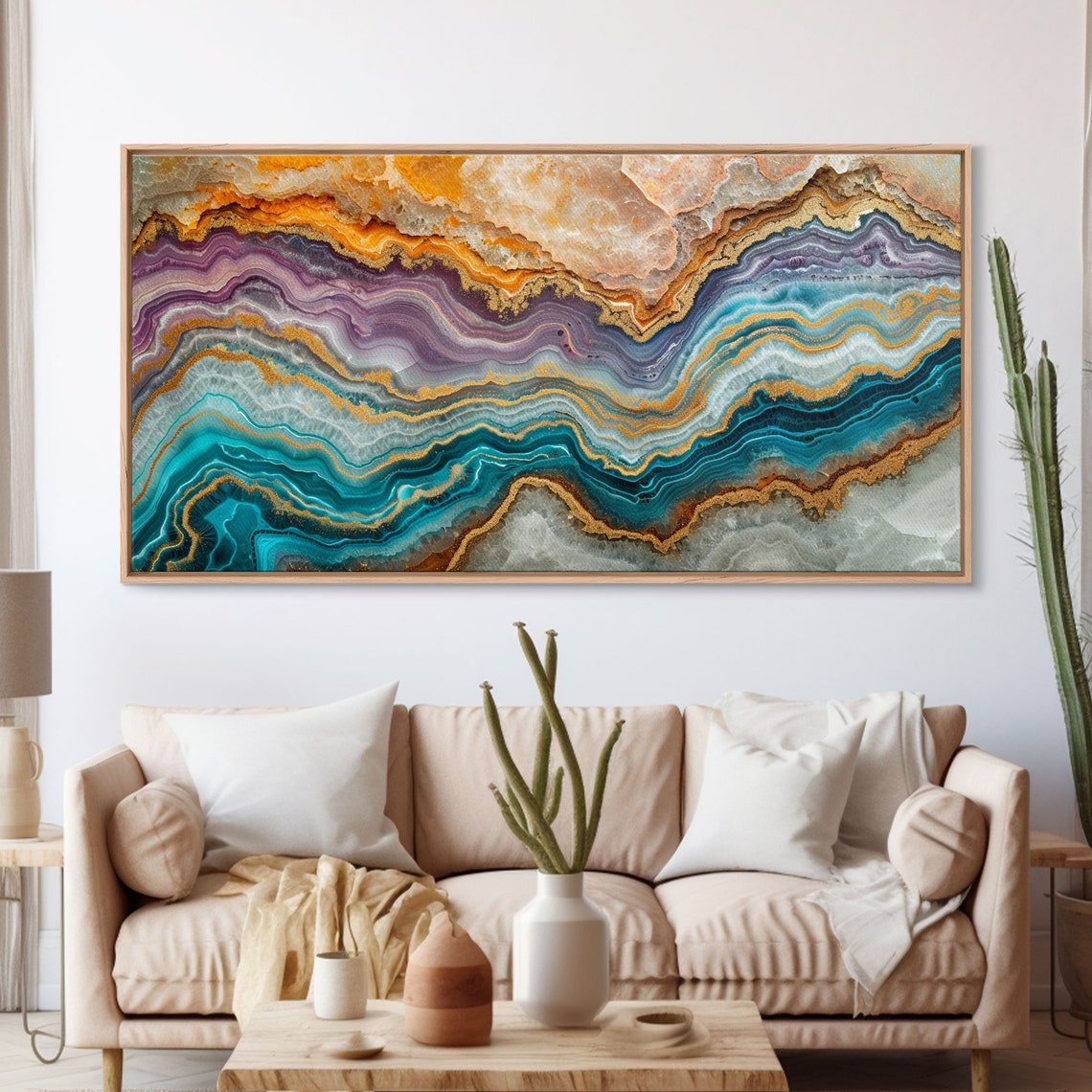 Rainbow Marble Decor Framed Print Blue And Purple Marble Luxury Home Decor Luxurious Art Marble Wall Art Marble - Image 3