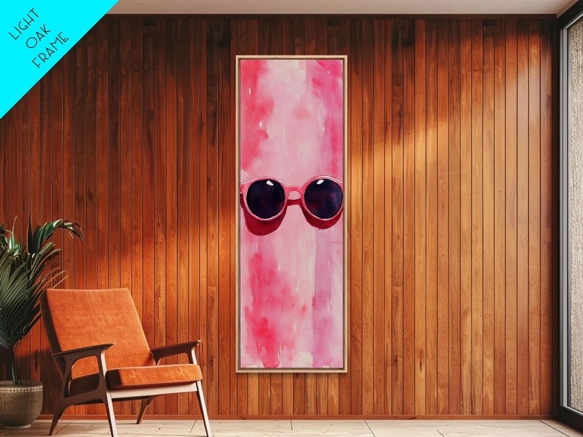 Pink Sunglasses Watercolor Fun Retro Summer Fashion Art Poster - Image 5