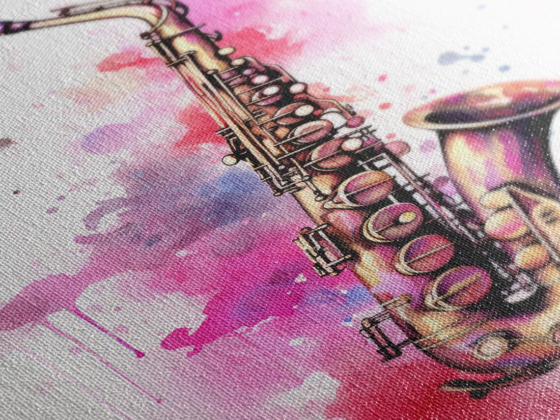 Saxophone Graffiti Wall Art, Musician Art Print - Image 3