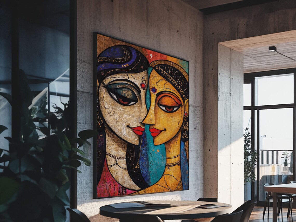 Abstract Madhubani Style Art Print, Madhubani Painting - Image 5