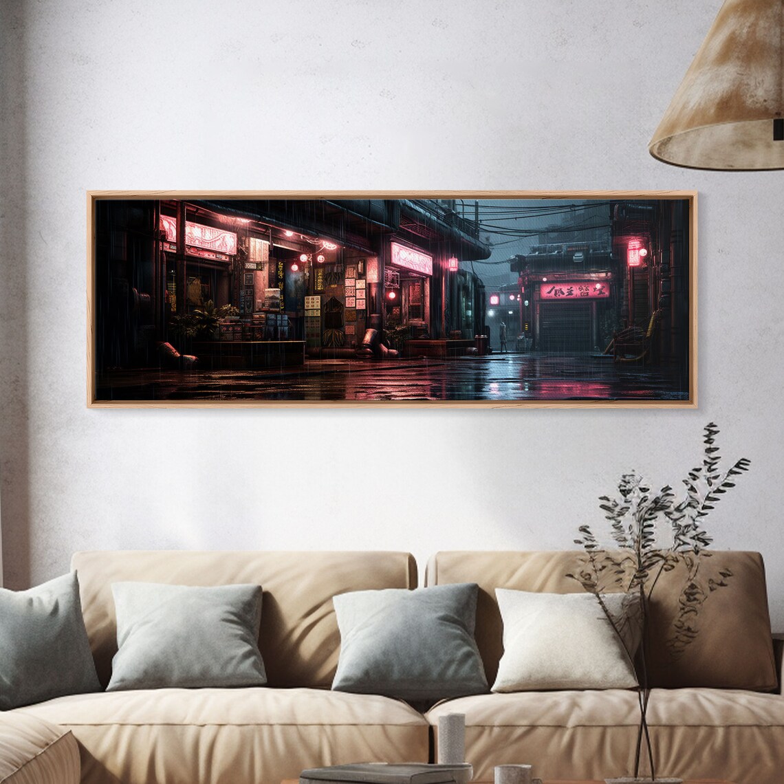 Tokyo Streets Retro Style Art Print, Winter Decor