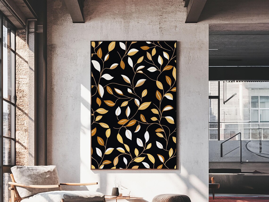 Ivy Leaves Mid-Century Modern Pattern Art Print - Image 4