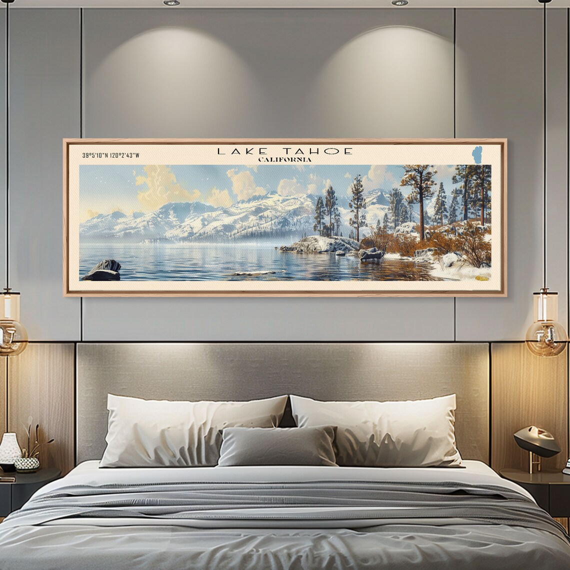 Lake Tahoe Travel Poster, Lake House Wall Art Print - Image 2