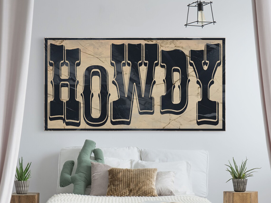 Howdy Typography Poster, Southwestern Western - Image 3