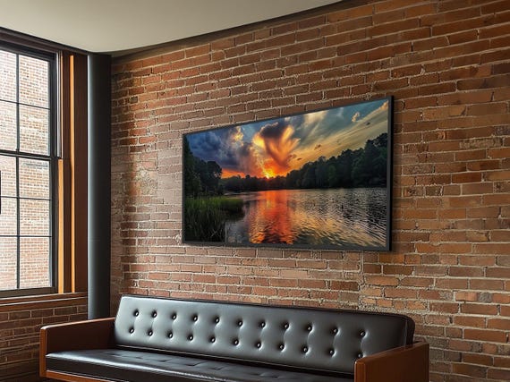 The Ozarks Framed Print Panoramic Photography Style Wall Art Lake House Decor