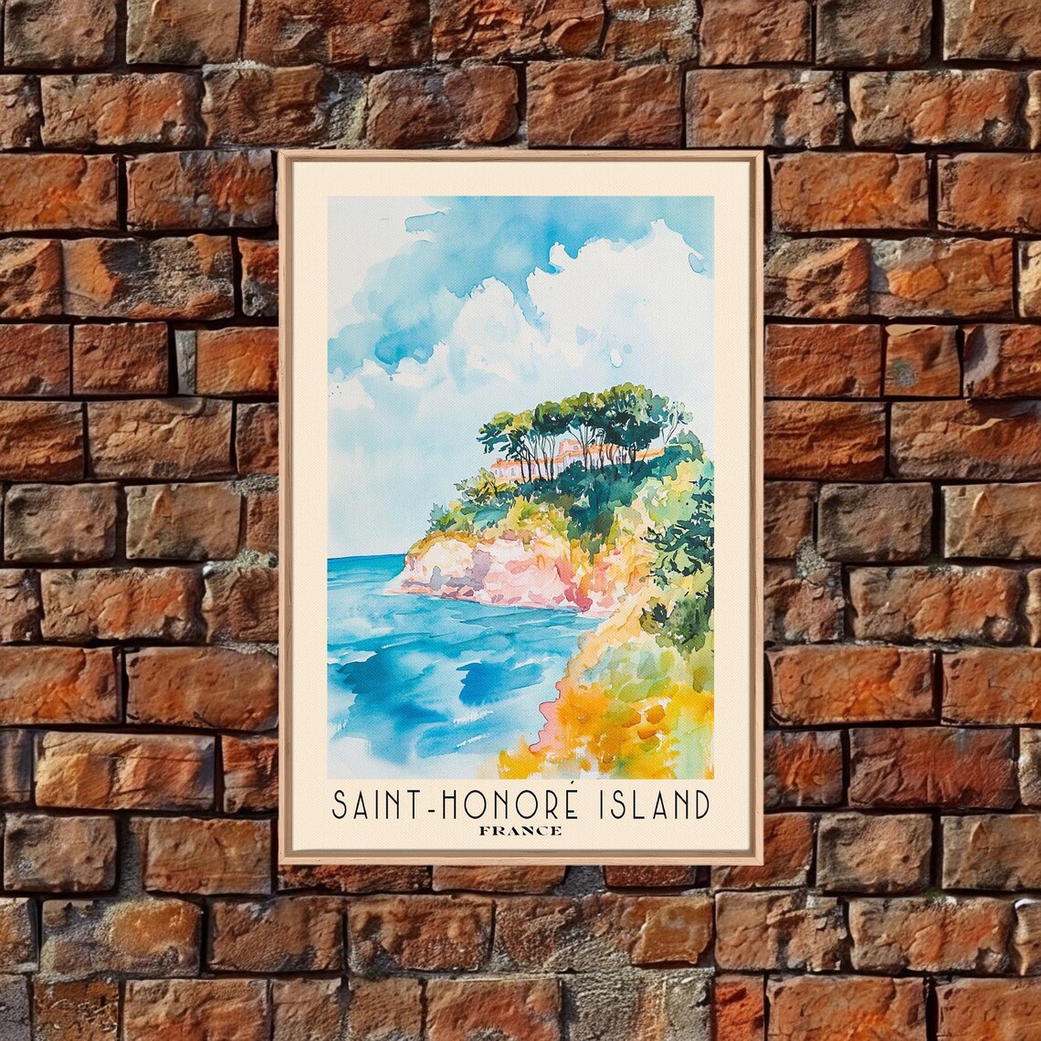 Saint-Honore Island France Colorful Cove Pines Mediterranean Sea Poster - Image 5