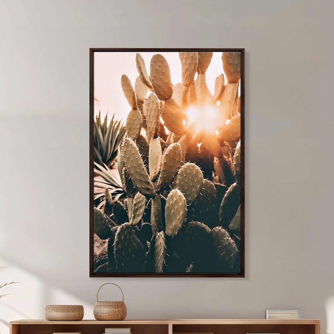 Arizona Cactus Desert Landscape, Minimalist Wall Art Print - Image 5