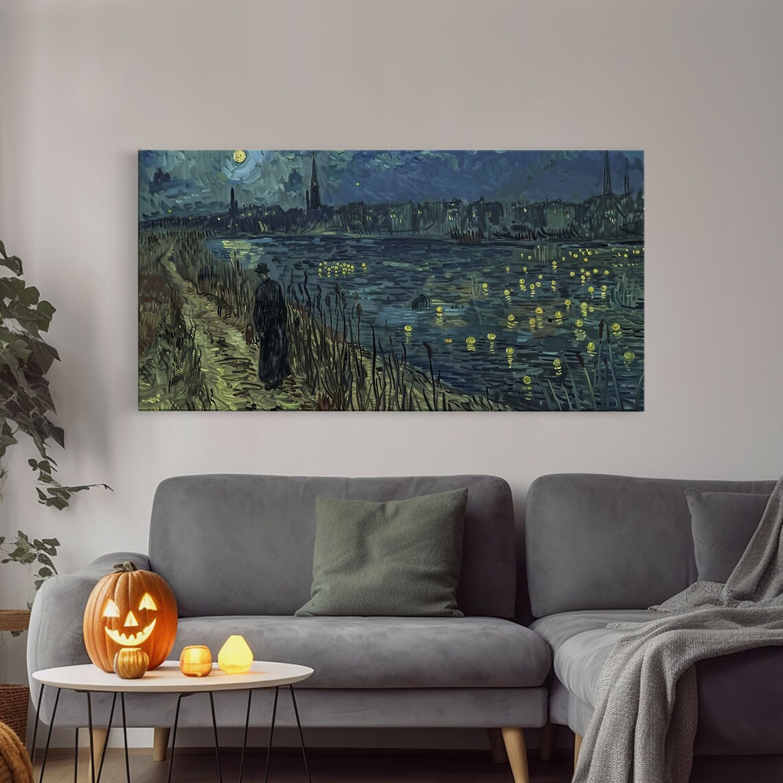 London at Midnight, Van Gogh-Inspired Art Print - Image 4
