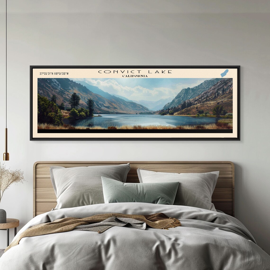 Convict Lake California Rugged Canyon Cliffs Blue Lake Travel Poster - Image 5