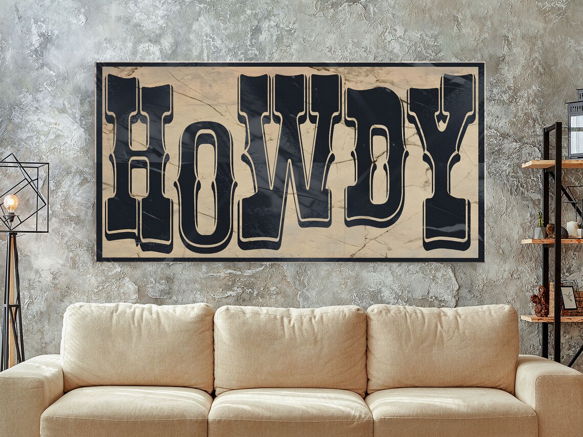 Howdy Typography Poster, Southwestern Western - Image 5