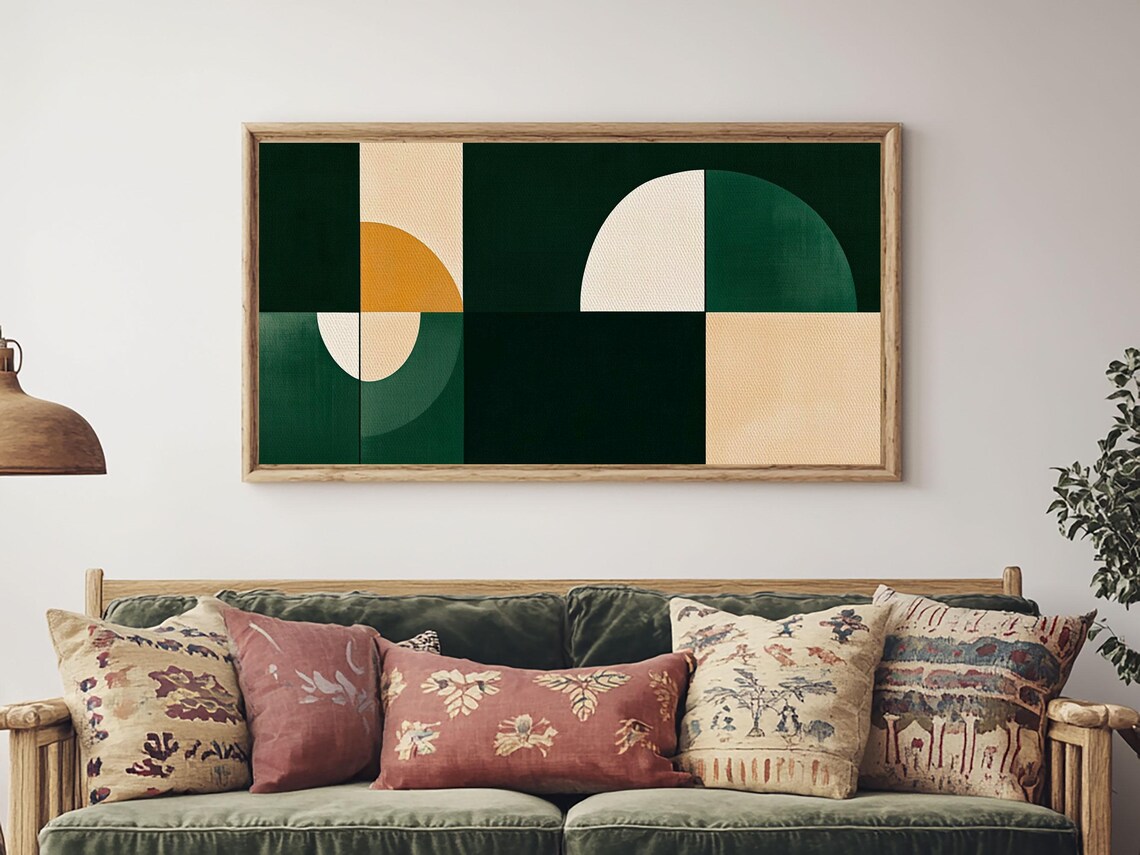 Mid Century Modern Wall Art, Living Room Decor - Image 2