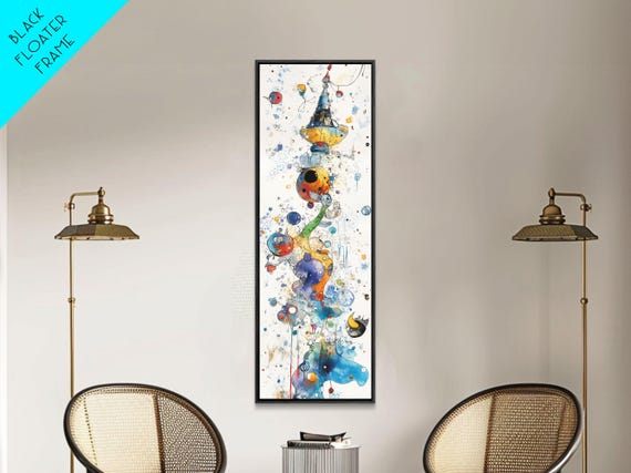 Whimsical Tower Painting Print Colorful Fun Art Vertical Wall Art Unique Gift Idea Playful Whimsical Art For Living Room