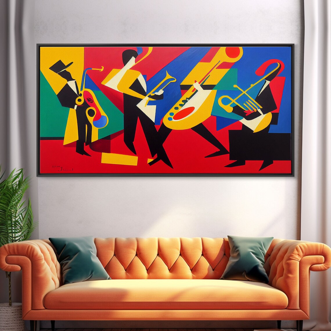 Jazz Oil-Painting-Style Art Print, Music Club Decor - Image 5
