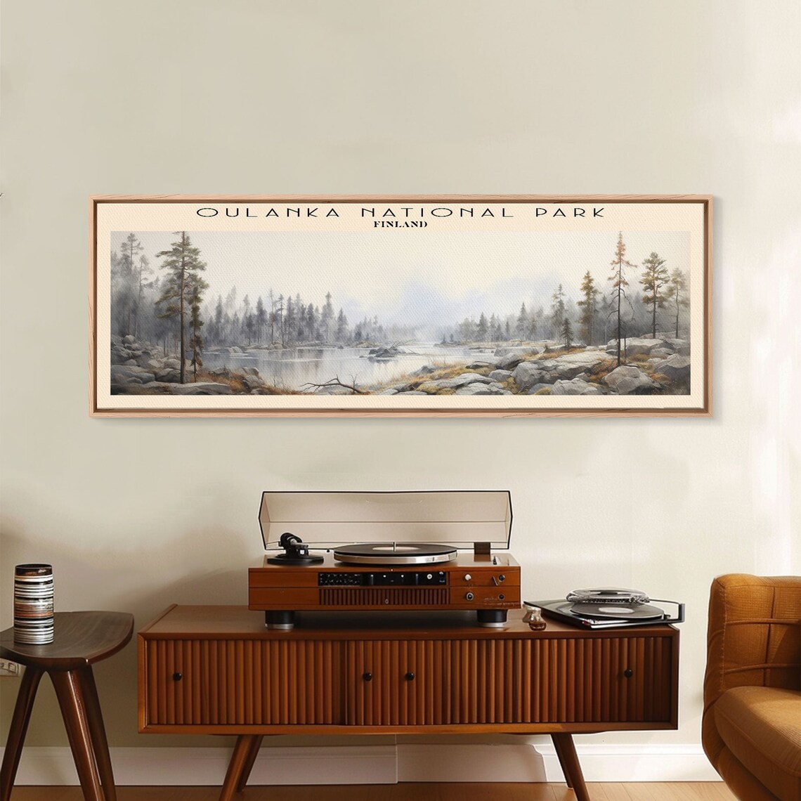 Oulanka National Park Finland Misty River Pine Forest Vintage Travel Poster - Image 5