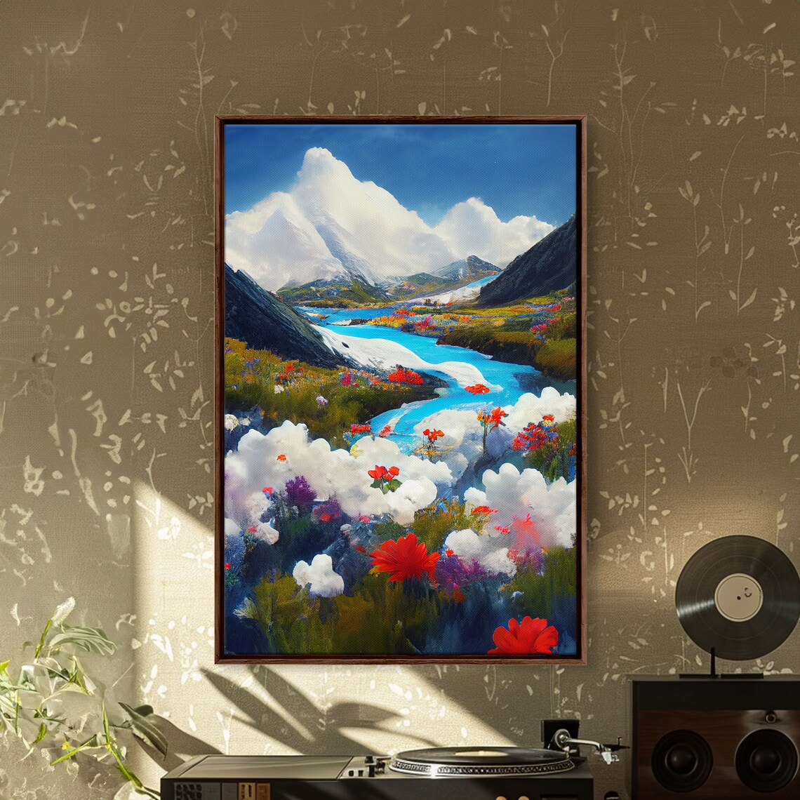 Colorful Fields Of Flowers In The Swiss Alps Art Print - Image 3