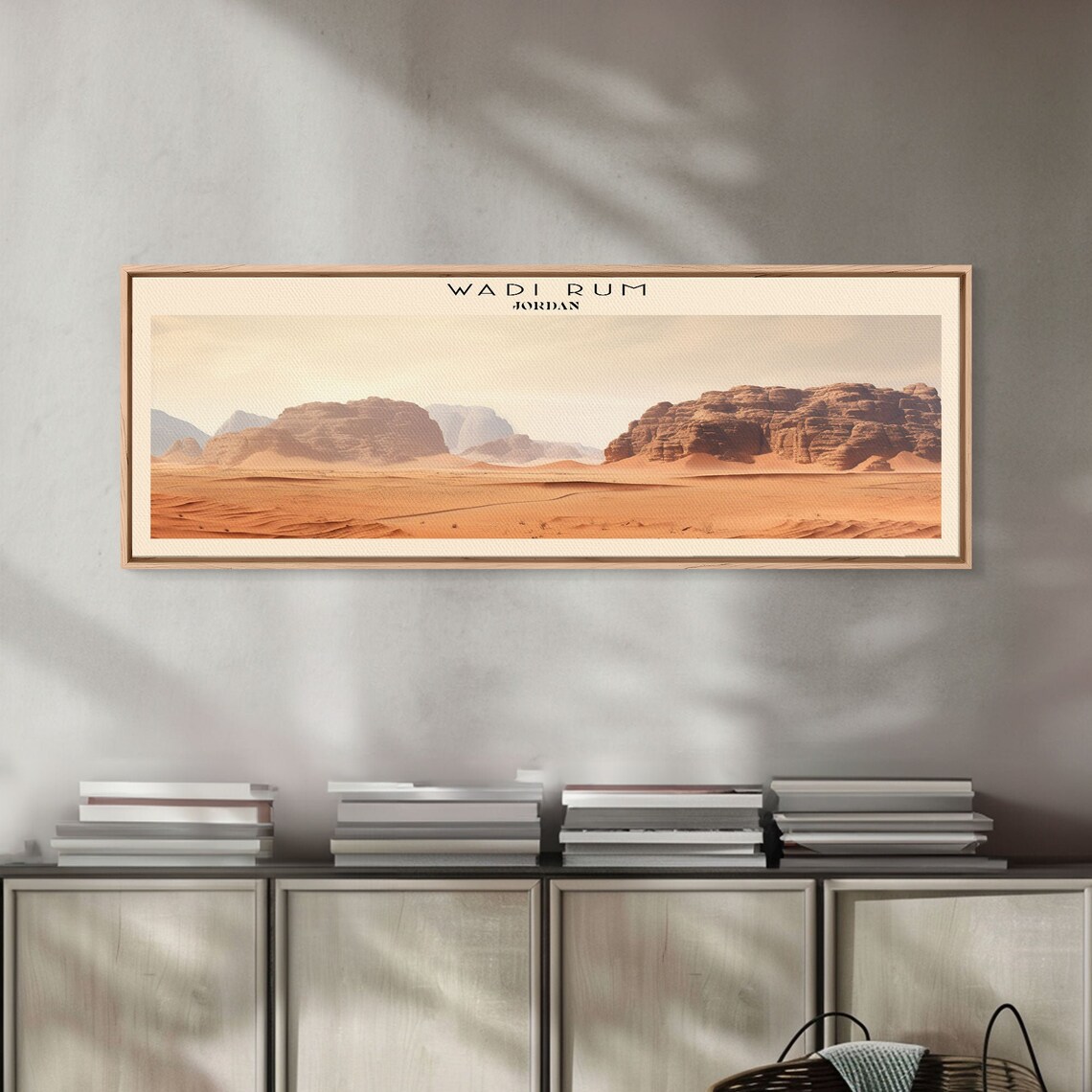 Wadi Rum Framed Print Travel Poster Panoramic Wall Art Home Decor Gift For Travel Lover Wall Hanging - Image 3