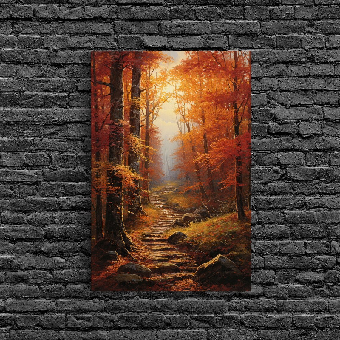 Fall Trees Forest Wall Art Print, Rustic Vertical - Image 6