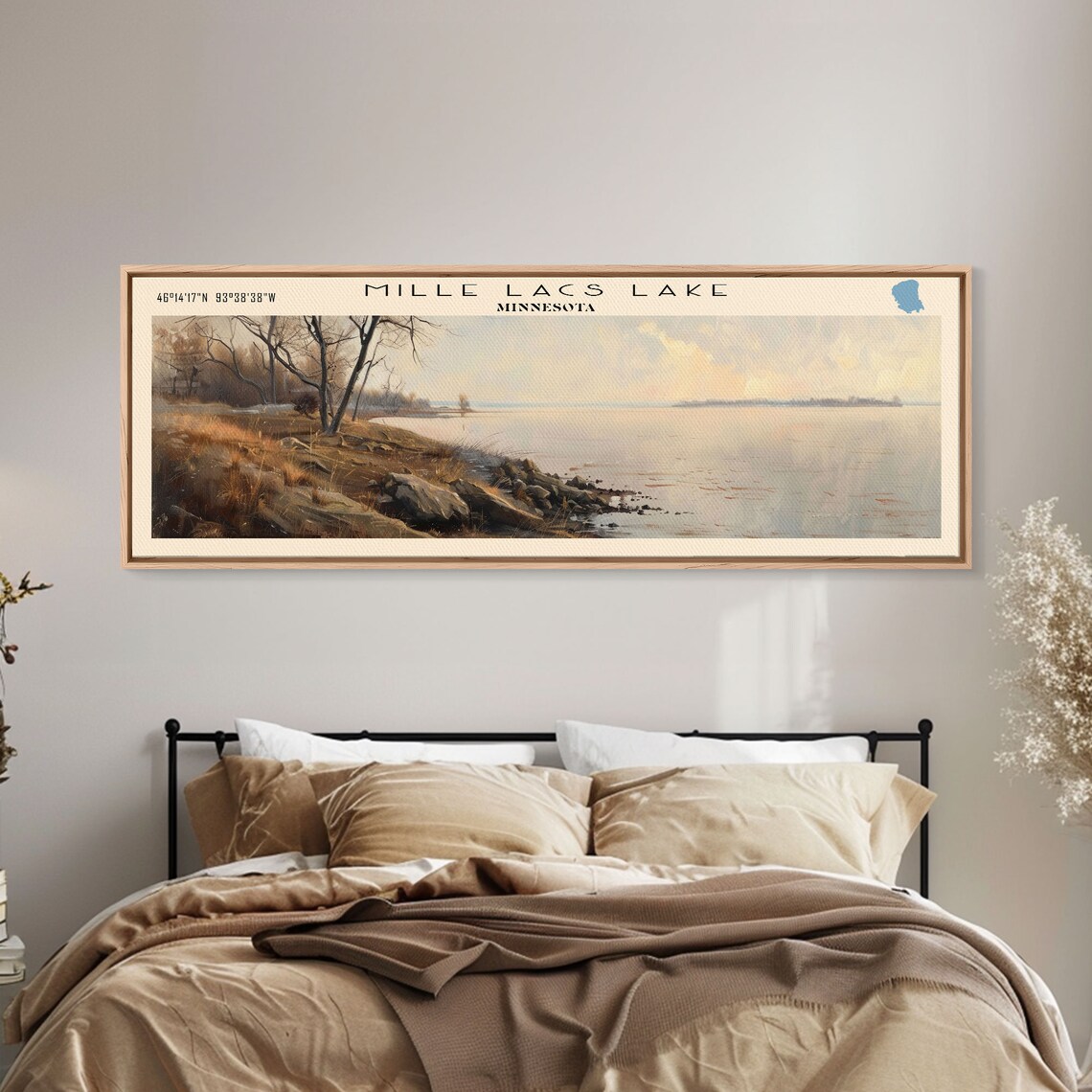 Mille Lacs Lake Travel Poster, Contemporary Landscape - Image 2