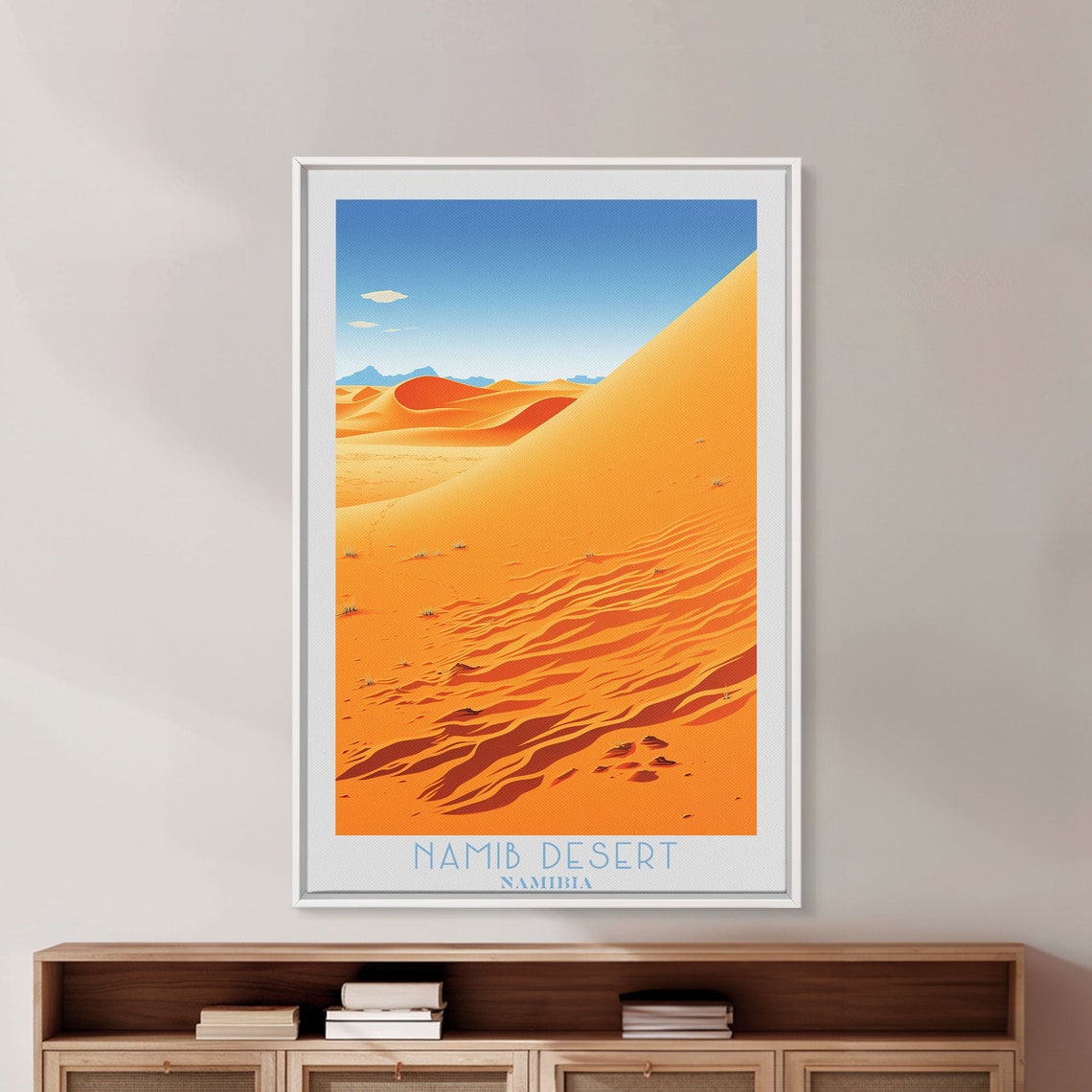 Namib Desert Namibia Giant Orange Sand Dunes Ripples Travel Poster - Image 2