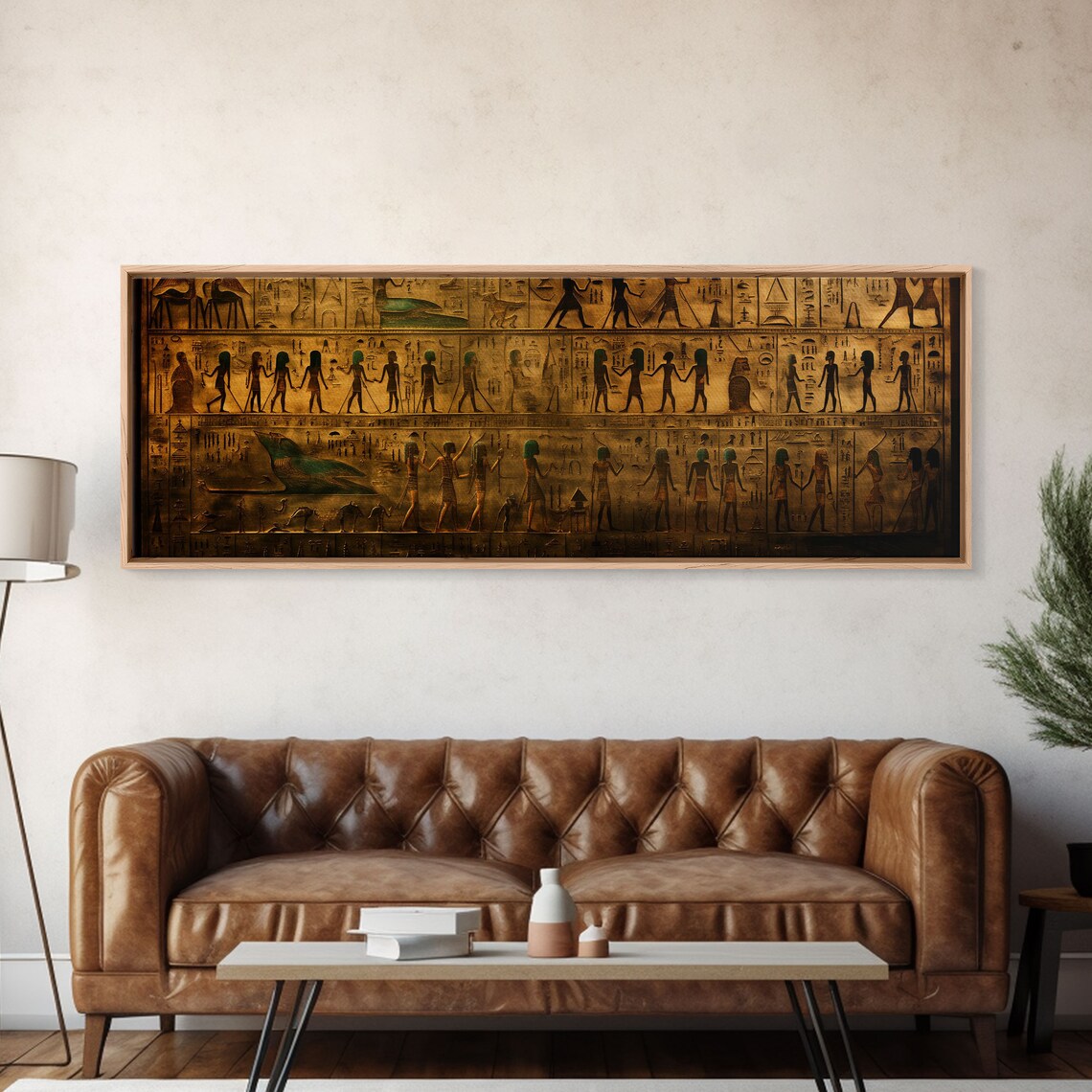 Egyptian Hieroglyphs Art Print, Egyptian-Inspired Decor