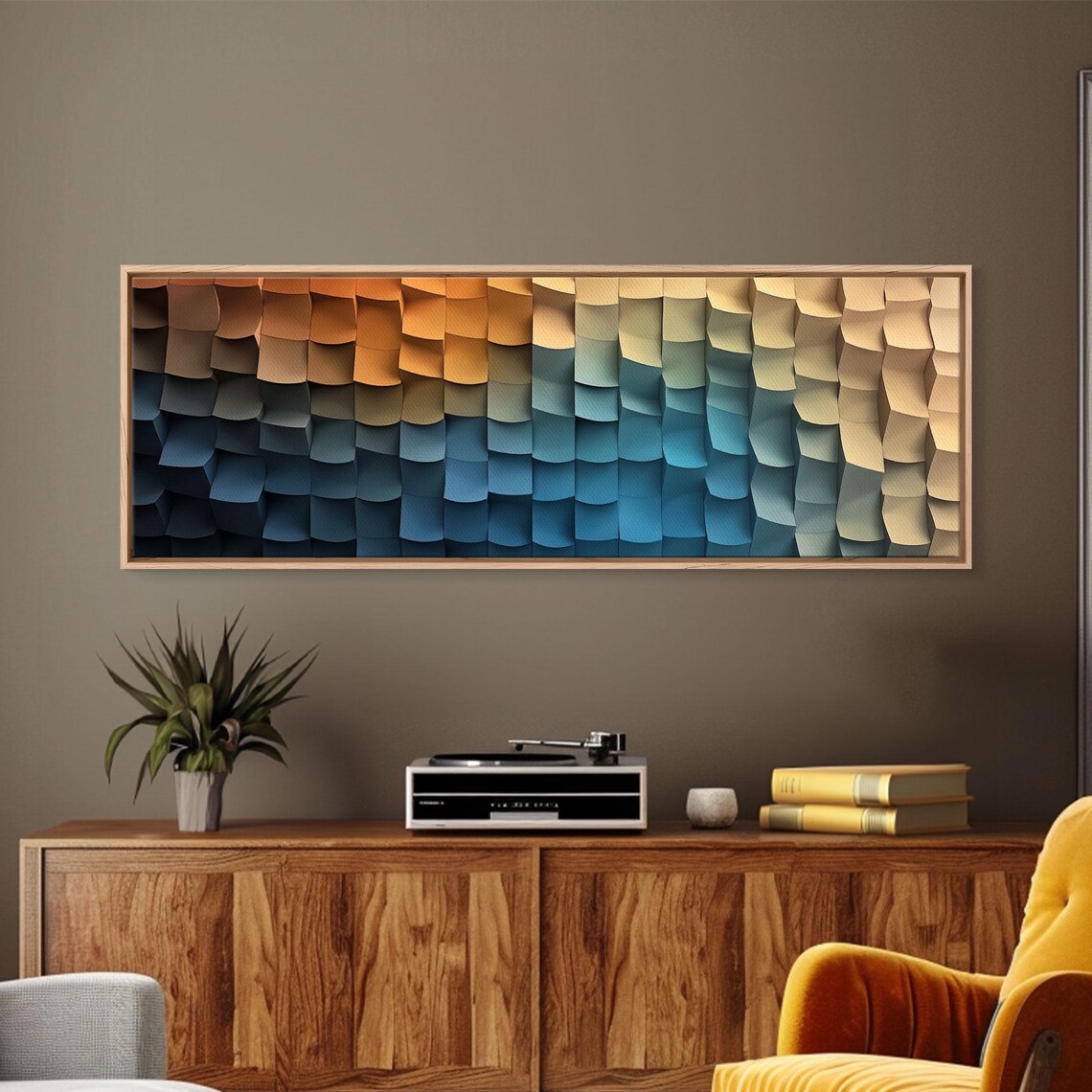 Abstract Art Coastal Cubism, Geometric Decor - Image 3