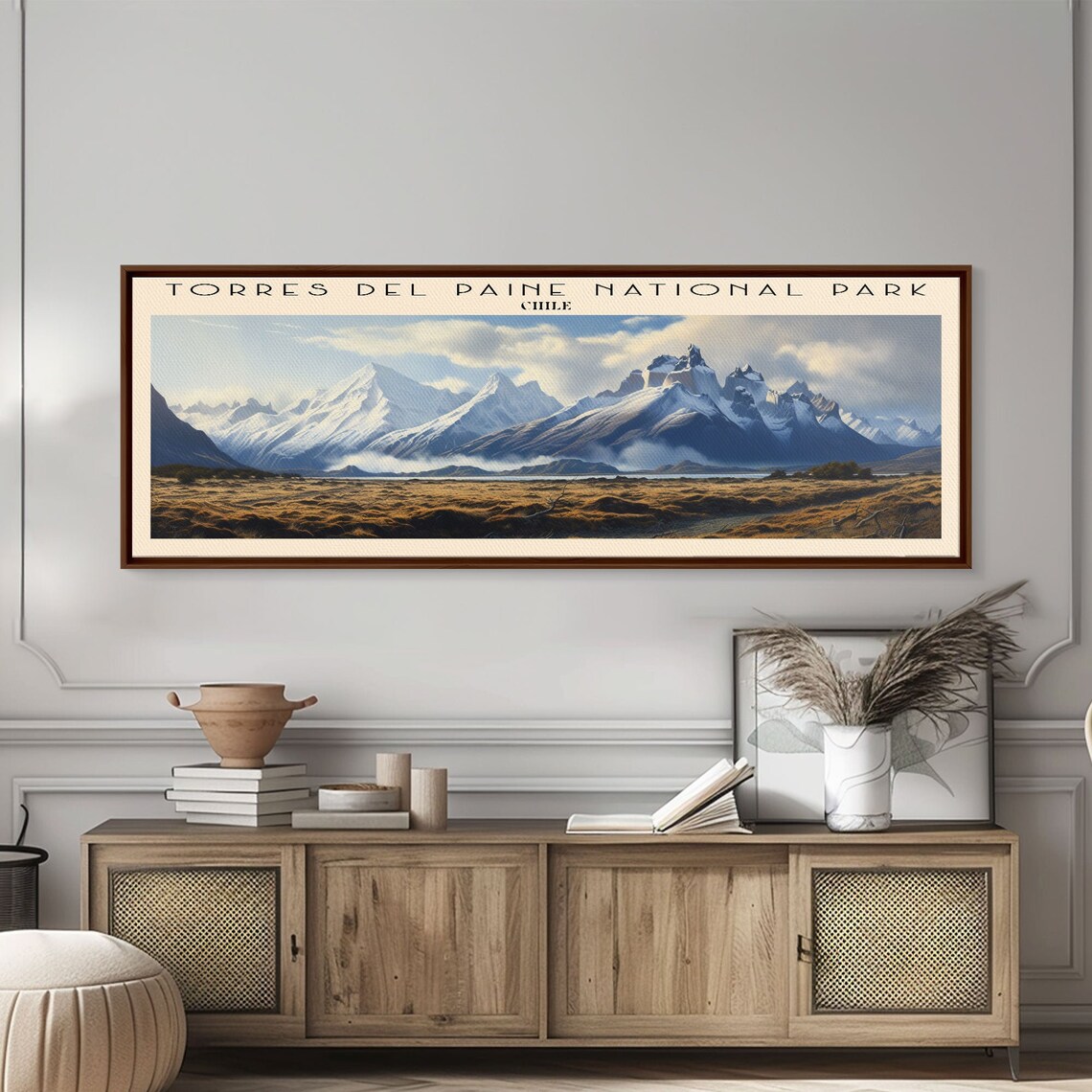 Torres Del Paine National Park Panoramic Travel Poster, Chile