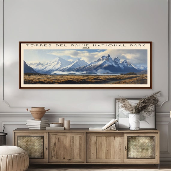 Torres Del Paine National Park Panoramic Travel Poster, Chile